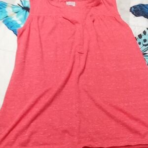 Basic Editions Pink Sleeveless Blouse